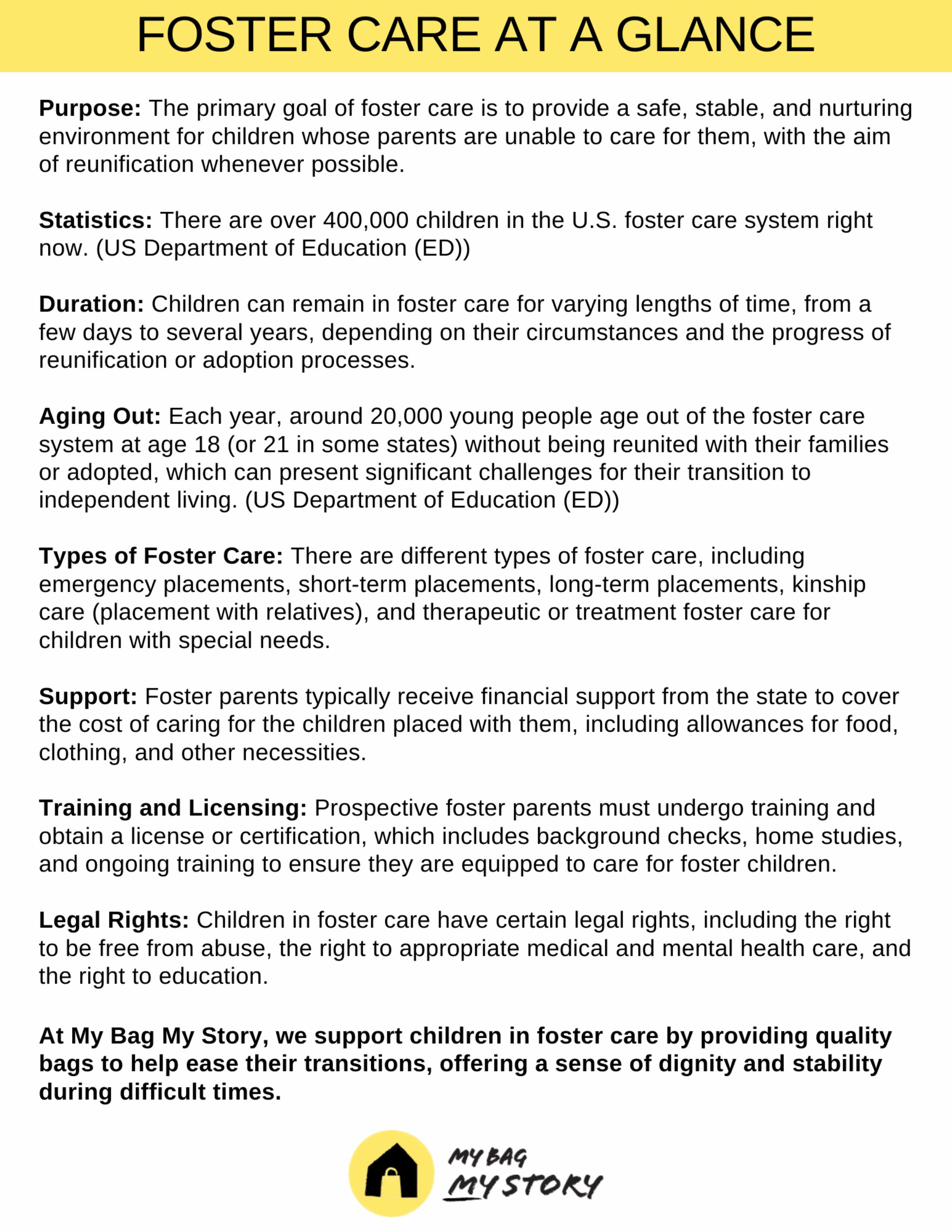 Foster Care Fact Sheet